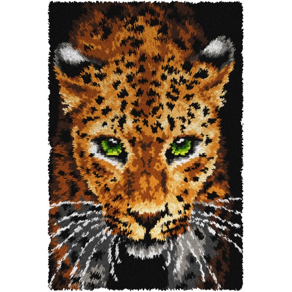 Orchidea - Latch Hook Rug - Leopard - Printed Canvas - 4.5 Count - For Adults - 30.4164