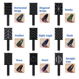 15PCS Cat Eye Magnet Tool Set - Nail Magnets for Cat Eye Gel Nail Polish - Strong Suction Nail Magnet for Magnetic Nail Polish - Heart Magnet for Nails - Home Salon Nail Art Tools