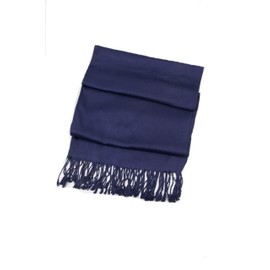 Sakkas Eco-Friendly Bamboo Solid Pashmina Shawl Wrap Stole - Navy Blue