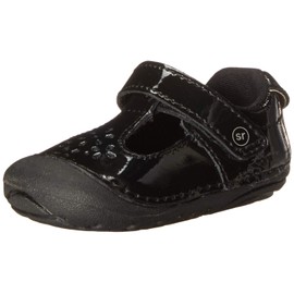 Stride Rite Girls Soft Motion Amalie Mary Jane Flat, Black, 4.5 Toddler