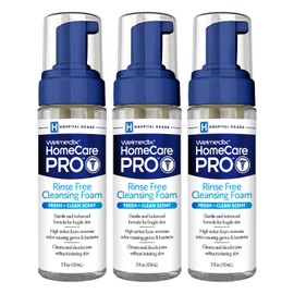 Welmedix Rinse Free Cleansing Foam, 3 in 1 Body Wash, Shampoo and Personal Cleanser for Elderly, Incontinence and Infant Care, Hospital Grade, Sulfate Free, Paraben Free (Pack of 3)