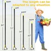 Ihomepark Adjustable Heavy-Duty Long-Handle Garden Hoe: Black Scuffle Hula Hoe