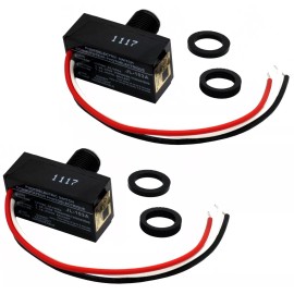 Creative Hobbies Pack of 2- Outdoor Hard-Wired Post Eye Light Control with Photocell Light Sensor