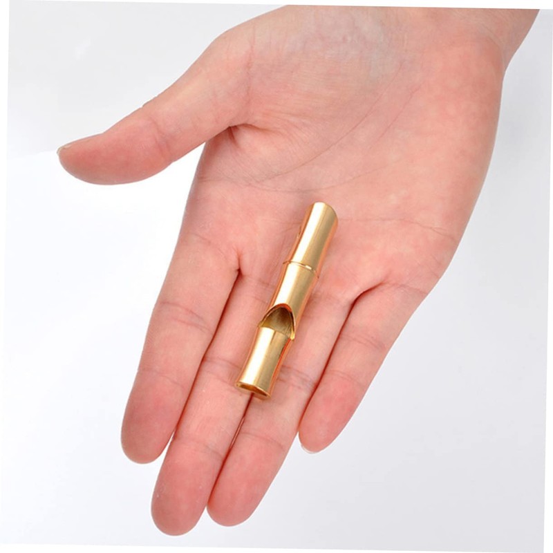 Kisangel 5sets Loud Clear Keychain Whistle Brass Emergency Referee for
