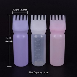 Root Comb Applicator Bottle,3Pc Applicator Bottle for Hair Root Comb Color Applicator Bottle,Root Comb Applicator Bottle Hair Dye Applicator Brush,Root Comb Applicator Bottle Root Comb Hair Dye Bottle
