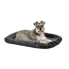 New World Pet Products "New World Gray Dog Bed | Bolster Dog Bed Fits Metal Dog Crates | Machine Wash & Dry, 30-Inch, Model:B40230-GY