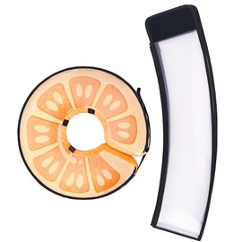 Transparent Shield Accessory for Inflatable Dog Cone Collar,Clear Shield Replacement with Zipper, Paired with MARIYAGO Inflatable Dog Donut Collar for Use (Blak Transparent, Medium+)