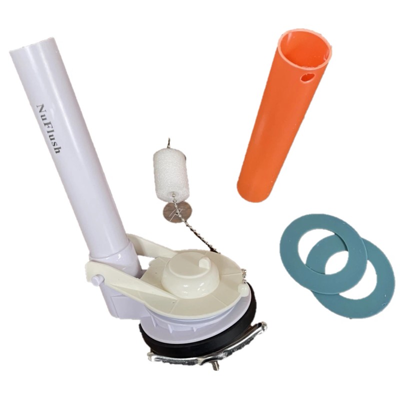 NUFLUSH Flush Valve Assembly, 1 Piece 2.5 inch Toilet with