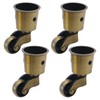 Semetall 4pcs Metal Swivel Round Cup Caster 2.52-Inch Height Swivel