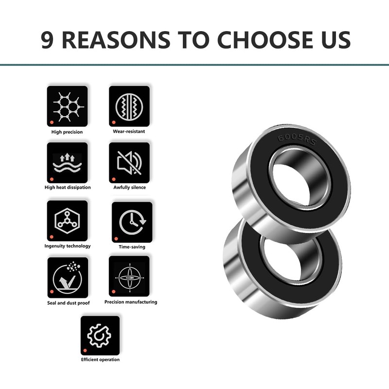 ANGEEK 6005-2RS Ball Bearings 25 mm x 47 mm x