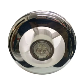 AirTech- UK Air Vent with LED Light and Transformer 4 inches 3W with Chrome & White Grille Fits 100mm /4 inch Ducting Bathroom Shower Air Vent with Light