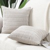 MADIZZ Pack of 2 Boho Striped Corduroy Throw Pillow Covers