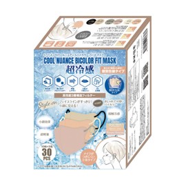 [Global Japan] STYLE-ON Cool Nuance Bicolor Fit Mask, 30 Pieces, 3 Color Set