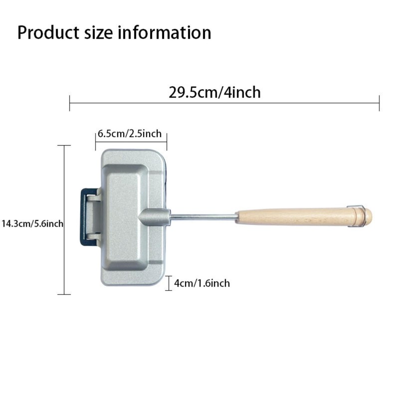 Sandwich Frying Pan, Aluminum Baking Disk Flip Frying Pan Suitable