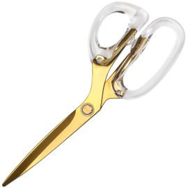 Belle Vous Multi-Purpose Scissors Gold Stainless Steel - 23 cm Total Length - Soft, Comfortable Grip & Sharp Blades - Scissors Office, Home & Scissors School - Craft Scissors Adults for Art & Sewing