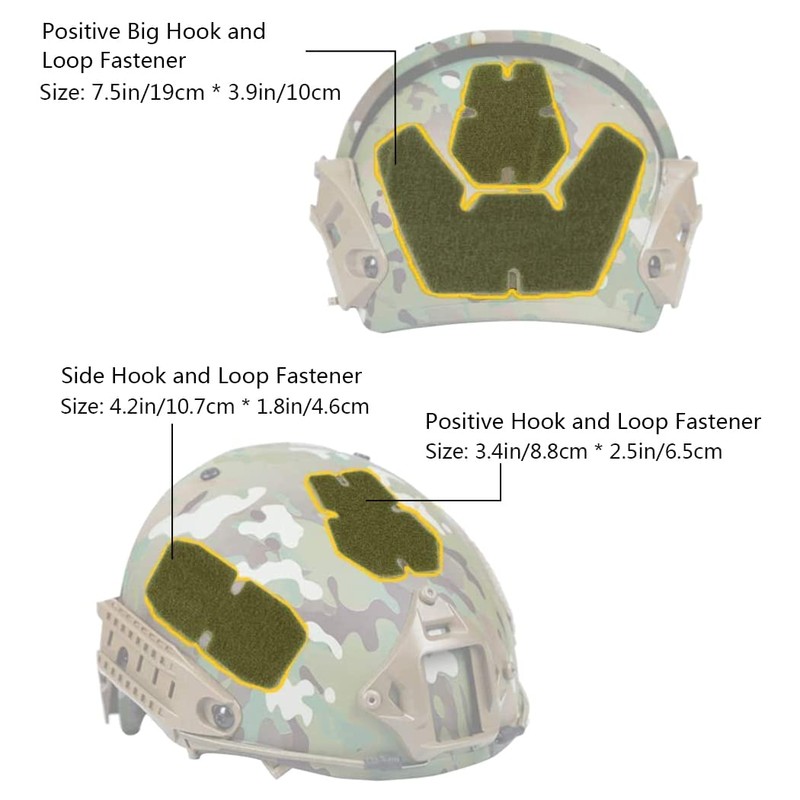 Casco táctico Mejorado con Gancho y Bucle para Casco AirFrame