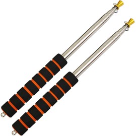 Young Wolf PAIR OF 3 METER TELESCOPIC FLAG POLE EXTENDABLE PORTABLE HANDHELD WINDSOCK POINTER