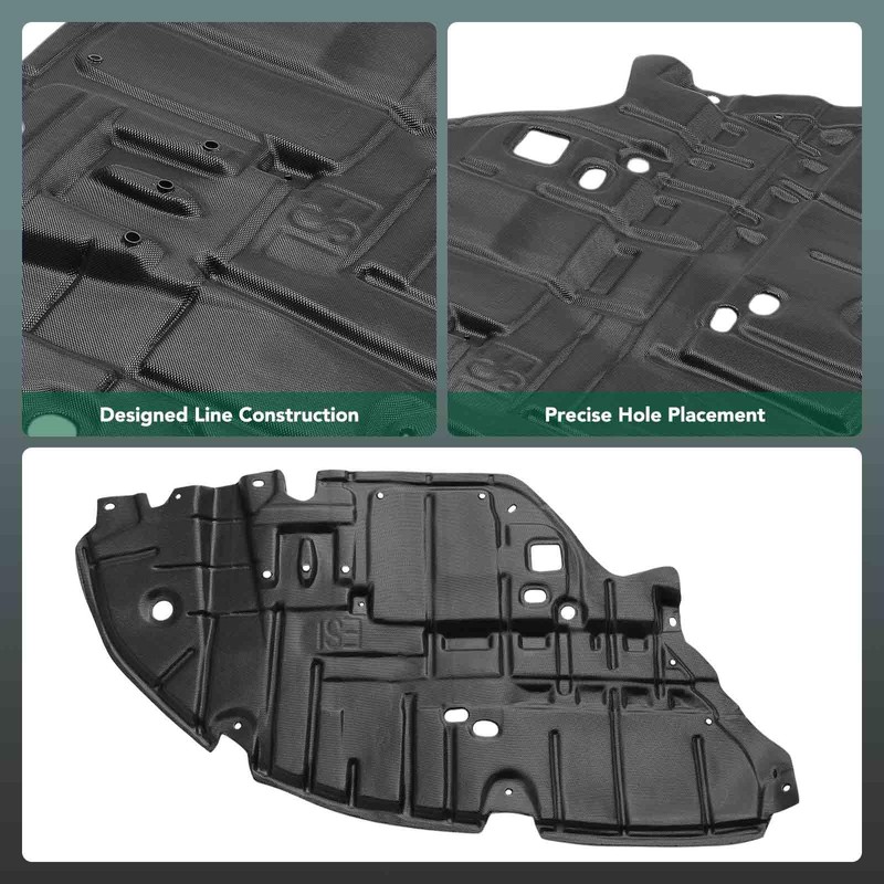 YHTAUTO Front Left Driver Side Engine Splash Shield Compatible with