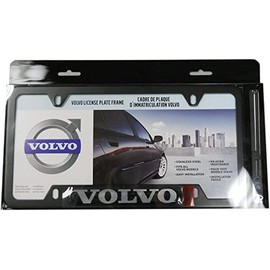 Volvo Genuine License Plate Frame, Matte Black Finish, Stainless Steel contruction, Fits All Models (8640218)