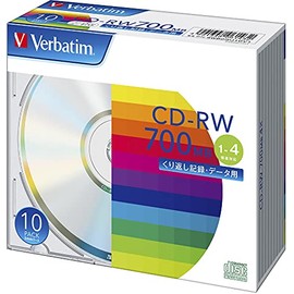 Verbatim SW80QU10V1 CD-RW 700MB 10 Disc Silver Disc 1-4x Recording