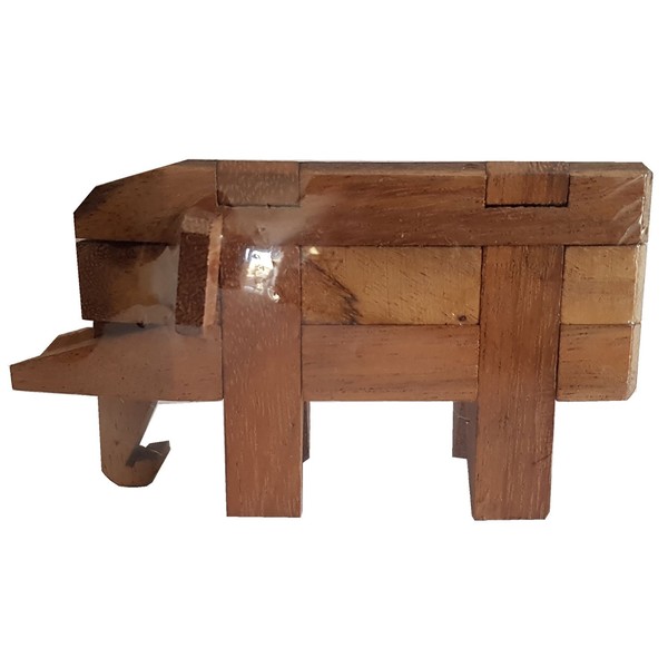 Elephant Puzzle - Wood Brain Teaser Puzzle