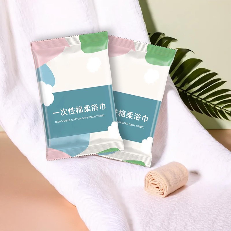 Biubumtu 5 Pack Disposable Bath Towels, 55''X27.5'' Large Durable Portable