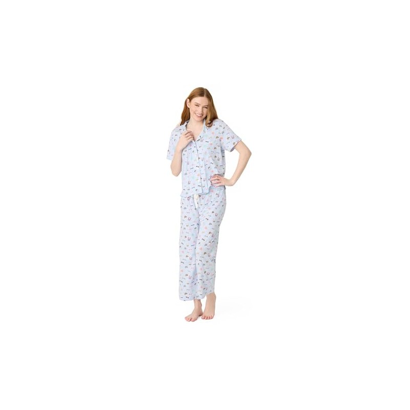 PJ Salvage Women's Whimsy Pj Set, Blue Whisper, S