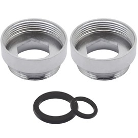 Metal Faucet Adapter, 2 Pack Aerator Connector Faucet Adapter Female 24mm - 22mm for Kitchen Water Saving Water Filter Female Faucet
