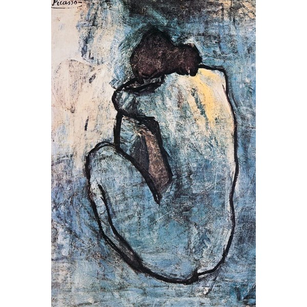 HUNTINGTON GRAPHICS Blue Nude by Pablo Picasso - Art Poster 24 x 36 inches