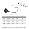 MUUNN 10Pcs Tungsten Jig Head Fishing Hooks， Weedless Round Jig