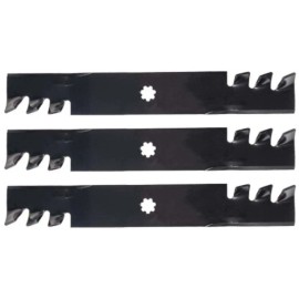 For John Deere John Deere S140 S160 S170 48" Gator Style Mulching Blades GX21786 Set of 3