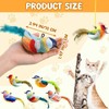 RattanView 5 Pcs Interactive Bird Simulation Toy for Cat with