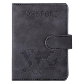 Reisepasshülle Passport Hülle Reisezubehör Passport Hülle mit RFID-Blocker Reisepass Organizer Hülles Travel Essentials Cover für Damen Herren Reisepass Bordkarte SIM-Karte Ausweis Kreditkarte