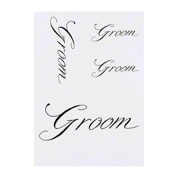 4 x 'Groom' Temporary Tattoos - Water Resistant, Skin-Safe, Non-Toxic
