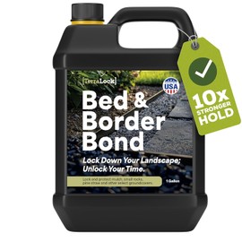 TerraLock Bed & Border Bond Mulch Glue Adhesive for Landscaping, 1 Gallon. Easy Spray, Easy Hold. Perfect for Mulch, Pea Gravel Large & Small, Rock, Straw and Stone, Pega para Piedras de Jardin