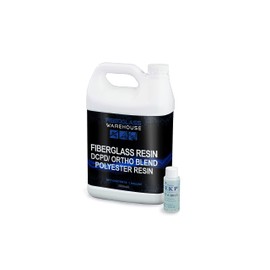 Fiberglass Warehouse Fiberglass Resin – Premium Marine Grade Fiberglass Resin for Laminating, Coating and Repair - Gallon with 2oz MEKP – Low Viscosity Coating for Boats, RV, Car, Truck