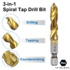 sourcing map 8pcs Combination Drill and Tap Bits Metric M8