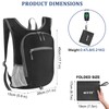 Qcute 15L Hiking Backpack Lightweight Packable Hiking Daypack Small Foldable