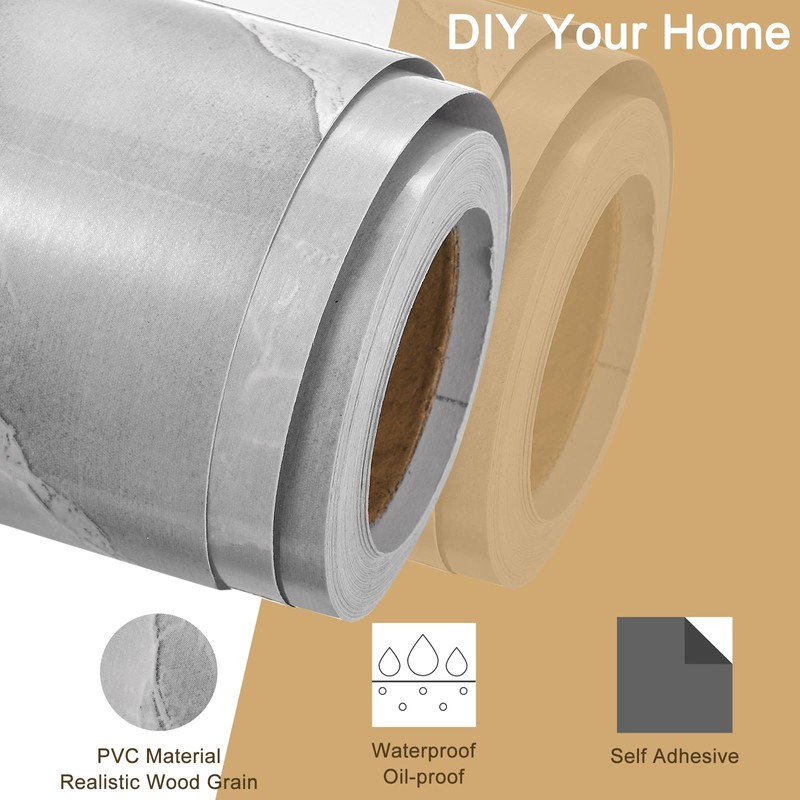 uxcell Wood Grain Tape, 2" x33 Ft Self Adhesive Wood