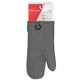 Frigidaire Layla Cotton and Neoprene Oven Mitts, Heat Resistant, Anti-Slip, Machine Washable,13”x7”,Grey,Set of 2