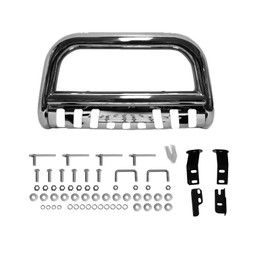 Bull Bar Compatible with 2004-2008 F150 Ford 2003-2017 Expedition 2004-2017 F-150,Lincoln 2015-2016 Mark LT 2003-2017 Navigator Silver Brush Push Grille Guard Front Bumper