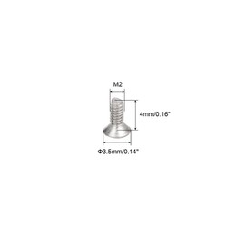 uxcell M2-0.4x4mm Flat Head Torx Security Screws, 16Pcs 304 Stainless Steel Anti Theft Machine Screws, Torx Drive, Countersunk Head, Full Thread