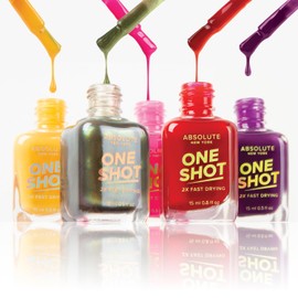 Absolute New York One Shot Nail Polish, Fast Drying, Gel Effect, High Shine, Vibrant, Quick Drying and Long Lasting (MNOS28 Silk Copper, .5 fl oz)