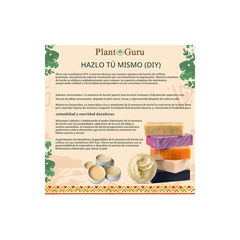 Plant Guru African Shea Butter Raw Unrefined Grade 100 Pure