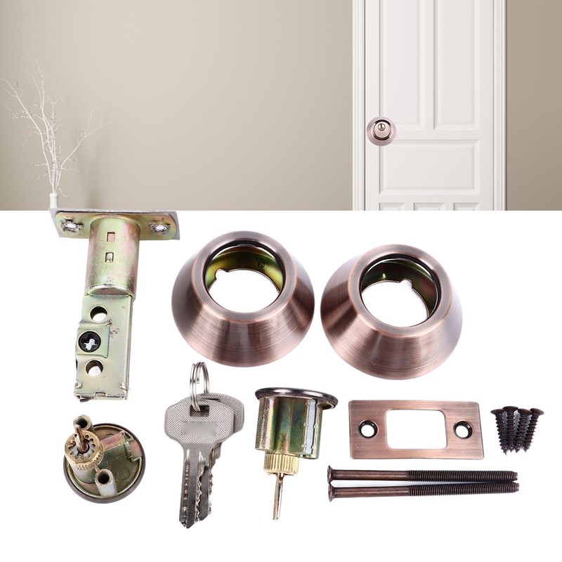 Door Knob Lock Universal Protection Entrance Keyed Double Side Interior
