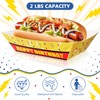 Baderke 100 Pcs Cartoon Lightning Paper Food Trays Boat for