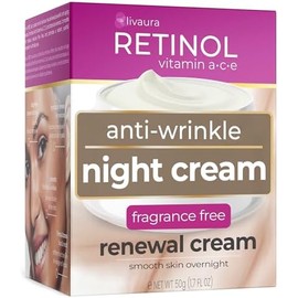 Retinol- Cuidado de la piel LdeL Cosmetics Crema de noche Vitaminas A  C  E Actúa mientras duermes para reducir las líneas finas