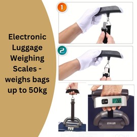 Luggage Scales and 8 Packing Cubes for Suitcases | Travel Essentials for Holidays, Business Trips and Family Travel | Suitcase Weighing Set