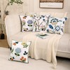 LUOYEHK Floral Embroidered Decorative Throw Pillow Covers 18x18 Inch Pack