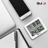 SYLQA Room Thermometer with Clock - Smart Mini Thermometer &